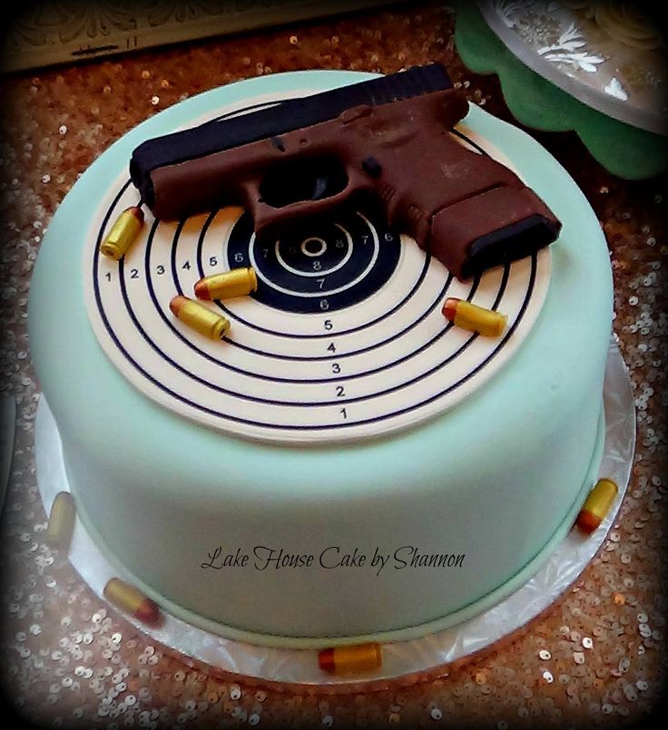 Happy Birthday Gun Cake