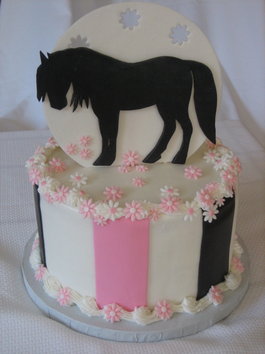 Horse Birthday Cake Silhouette