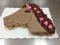 Horse Head Cupcake Cake