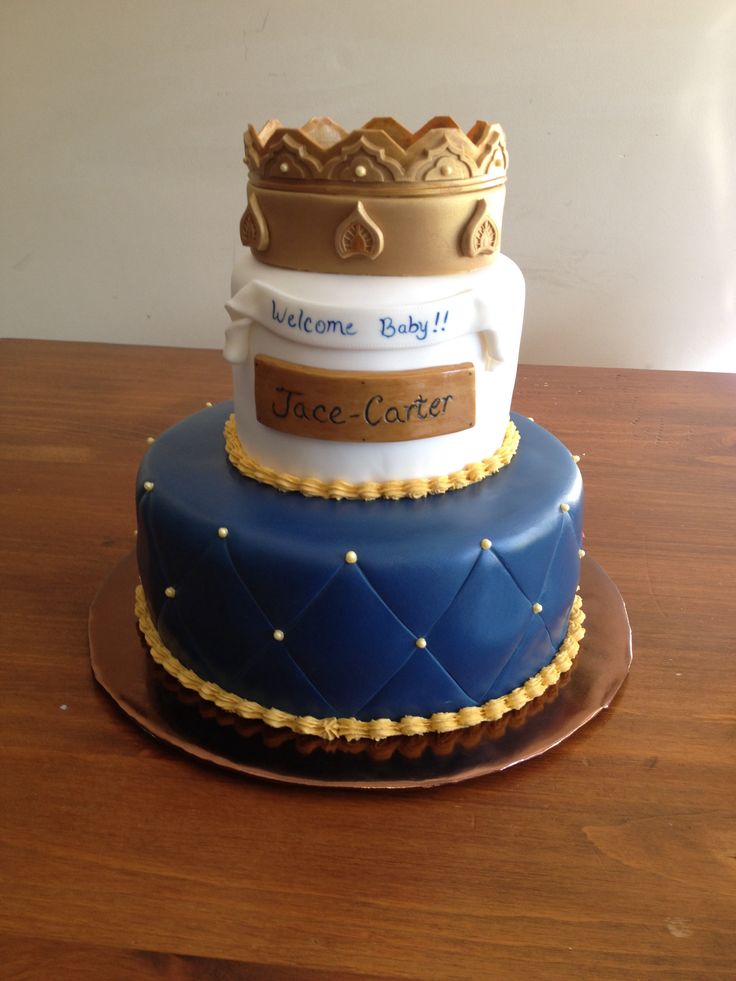 Kings Crown Baby Shower Cakes