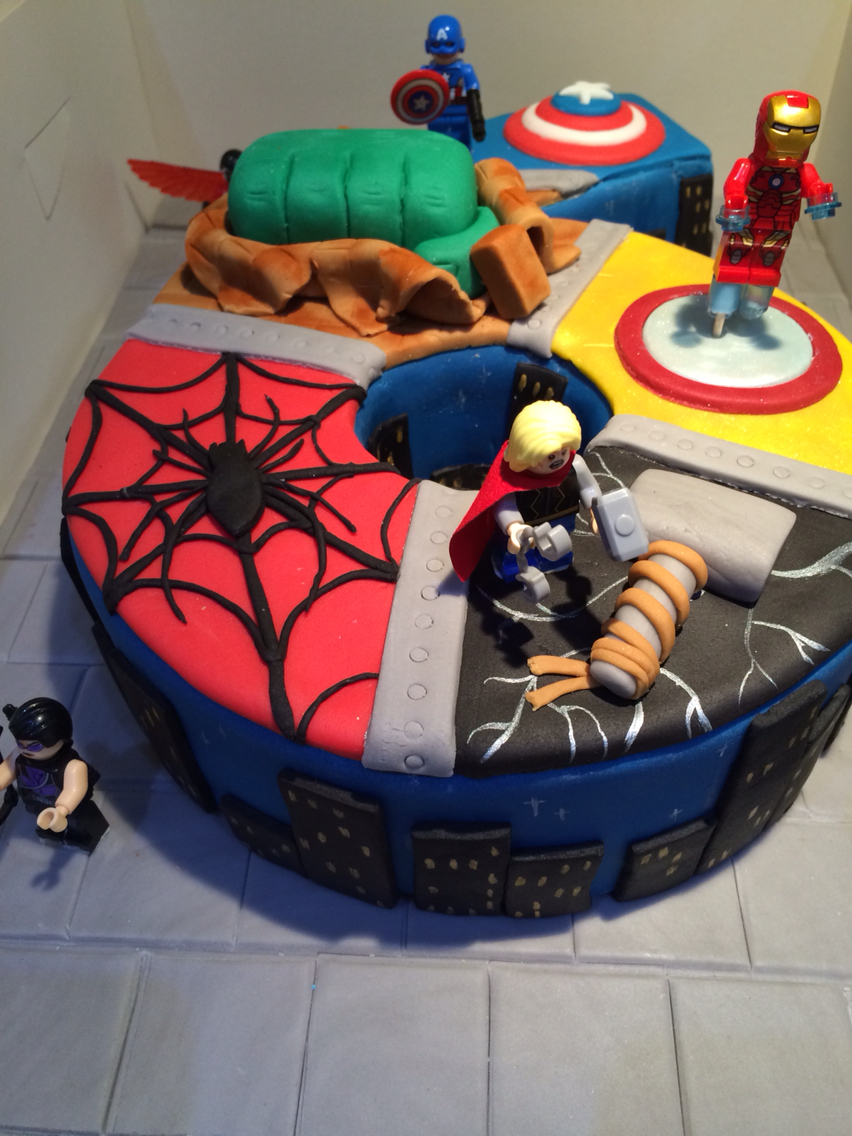 LEGO Avenger Birthday Cake