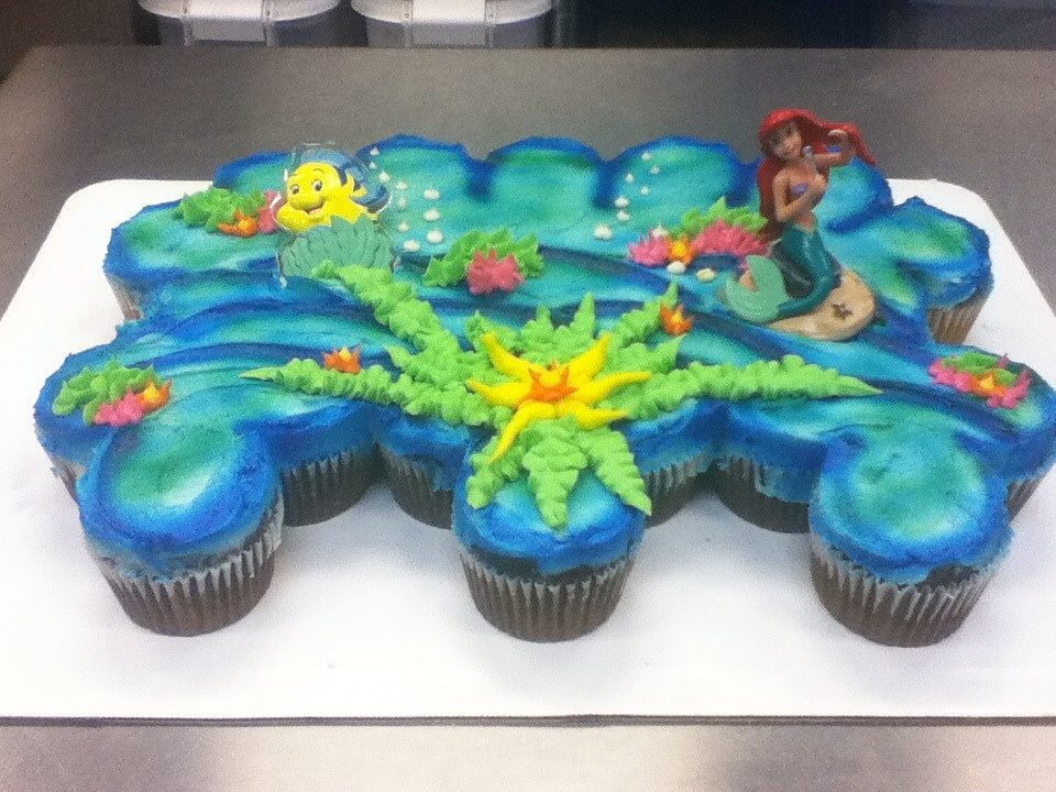 Little Mermaid Cupcake Cake