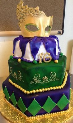 Mardi Gras Cake Decorations