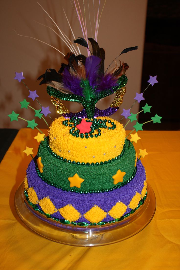 Mardi Gras Cake