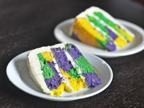 Mardi Gras Cake