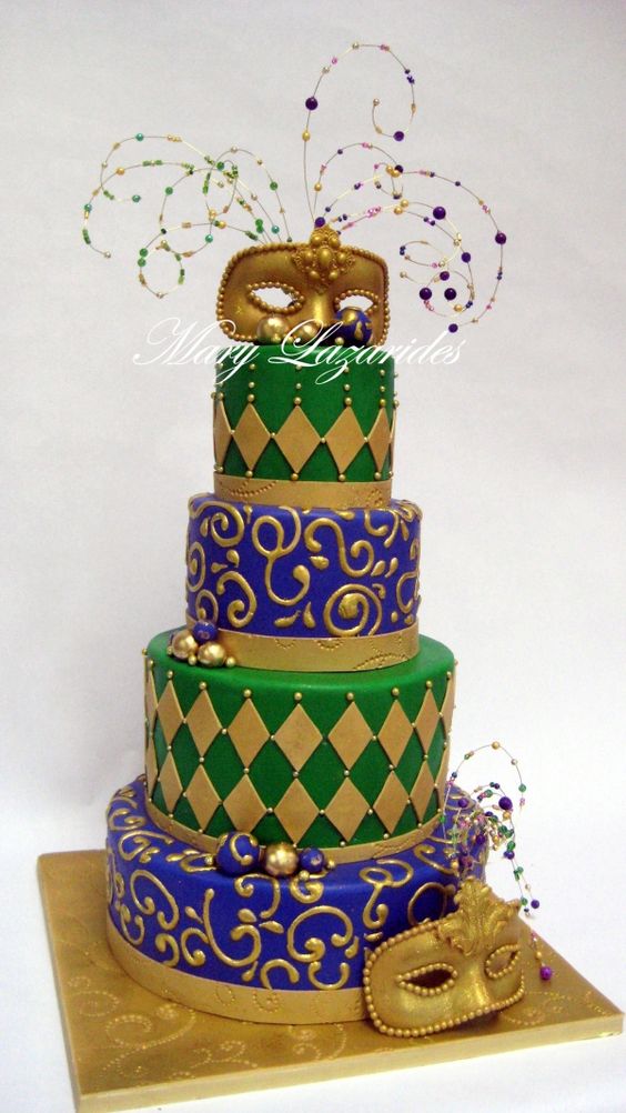 Mardi Gras Cake