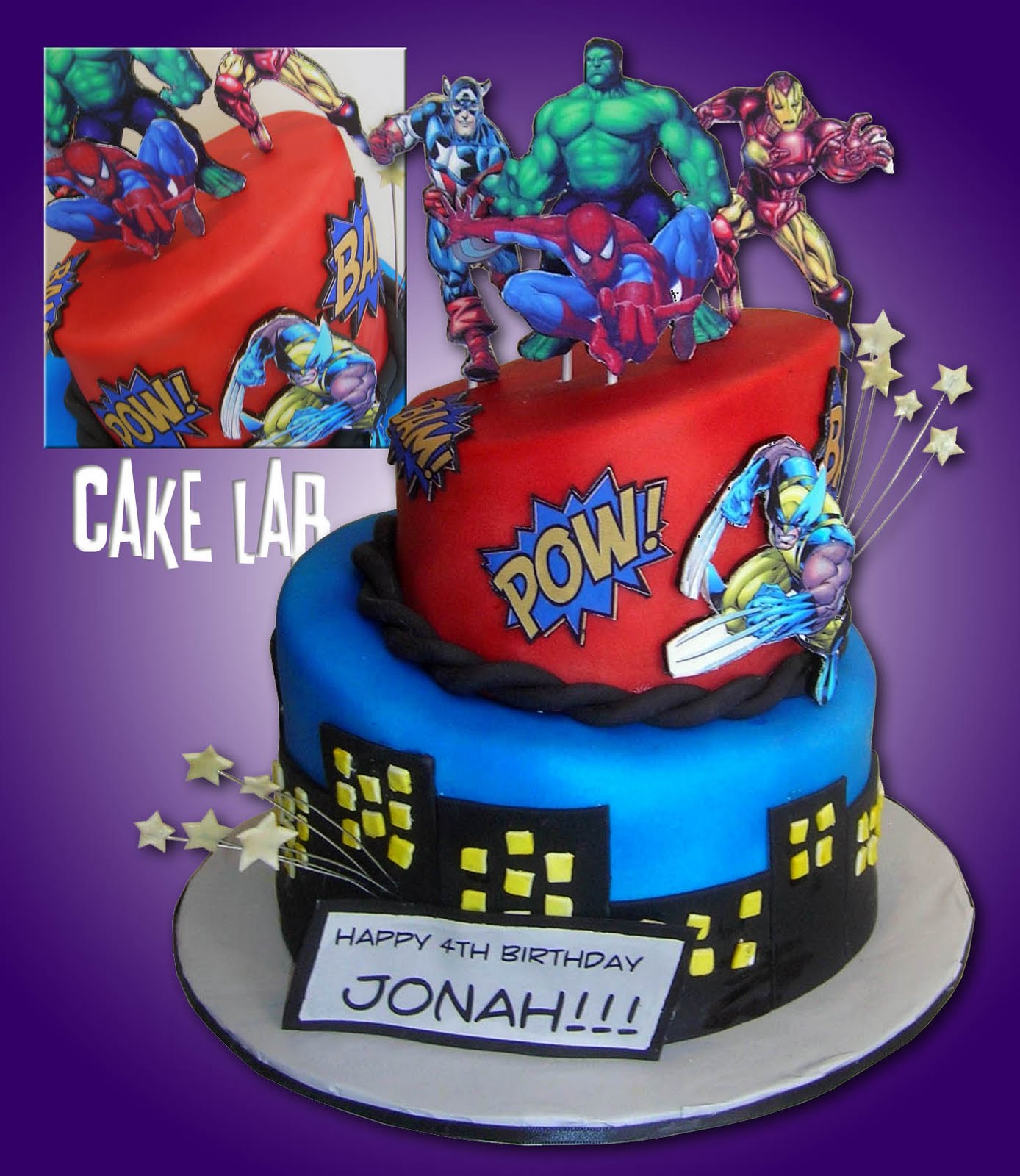 Marvel Comics Birthday Cake