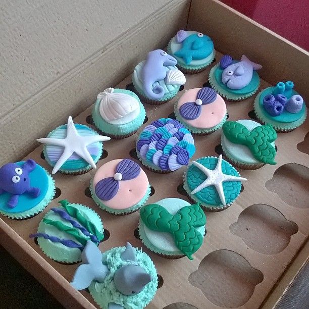 Mermaid Cupcake Birthday Party