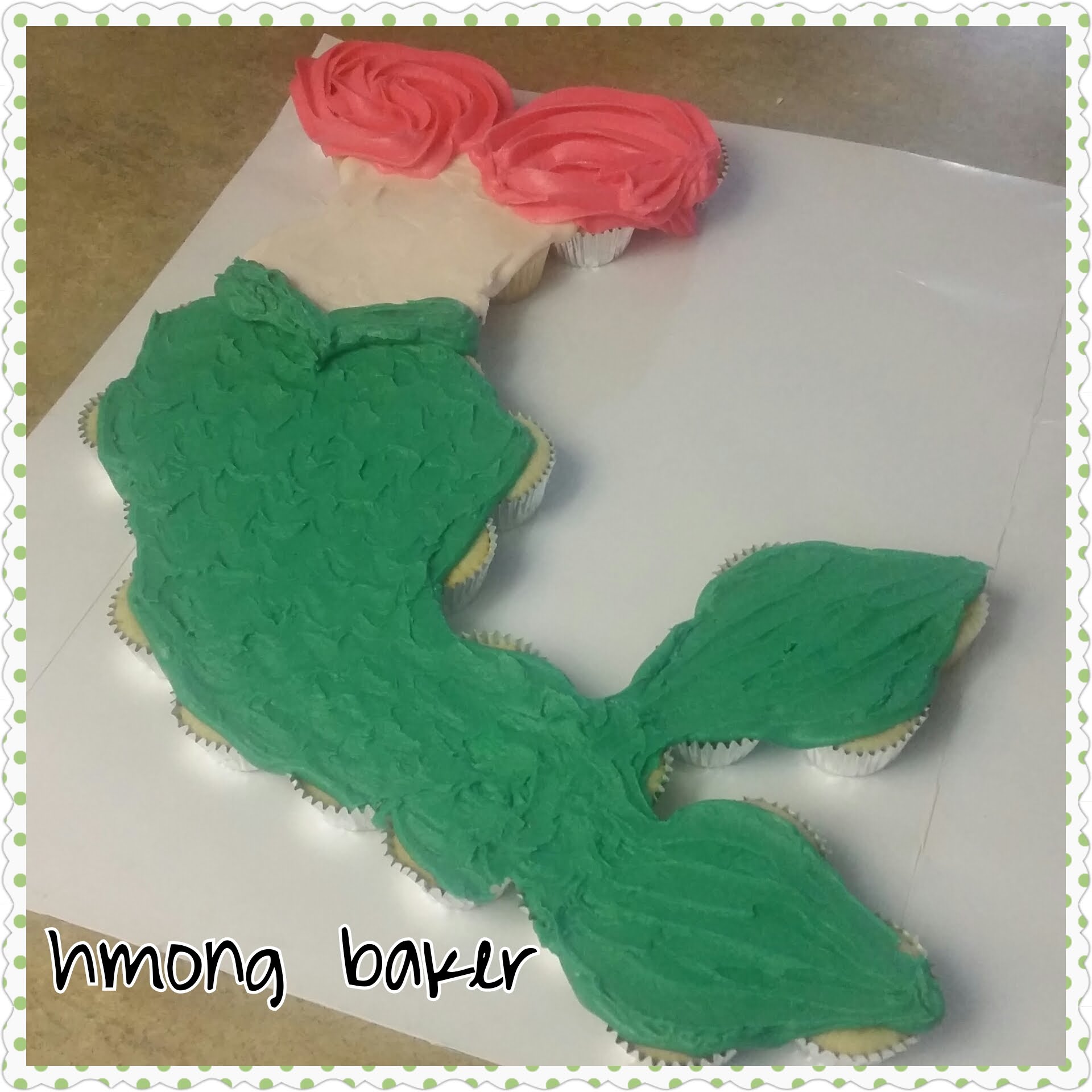 Mermaid Pull Apart Cupcake Cake