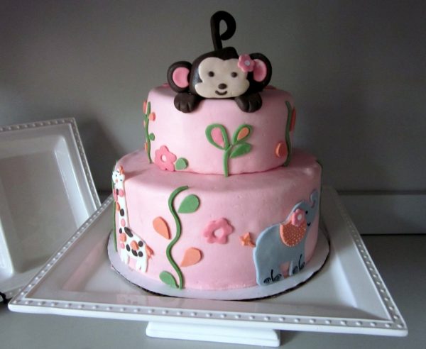 Monkey Girl Baby Shower Cake Ideas