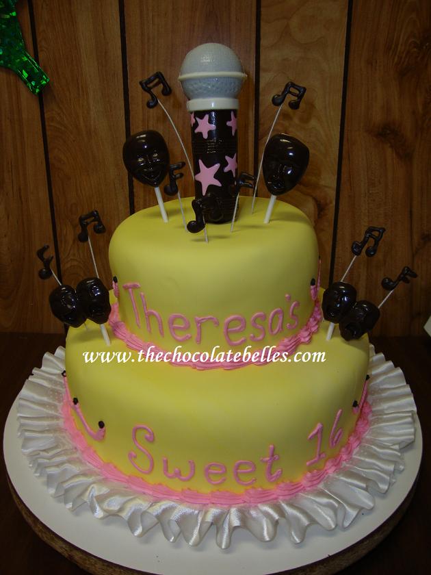 Musical Sweet 16 Birthday Cake