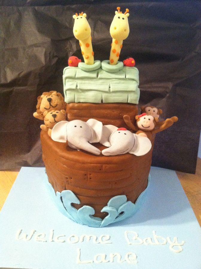 Noah's Ark Baby Cake