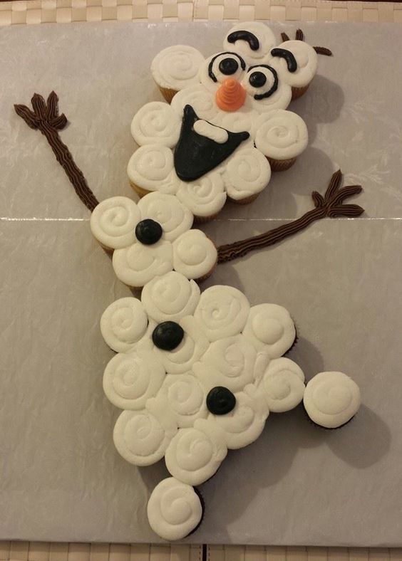 Olaf Cupcake Cake