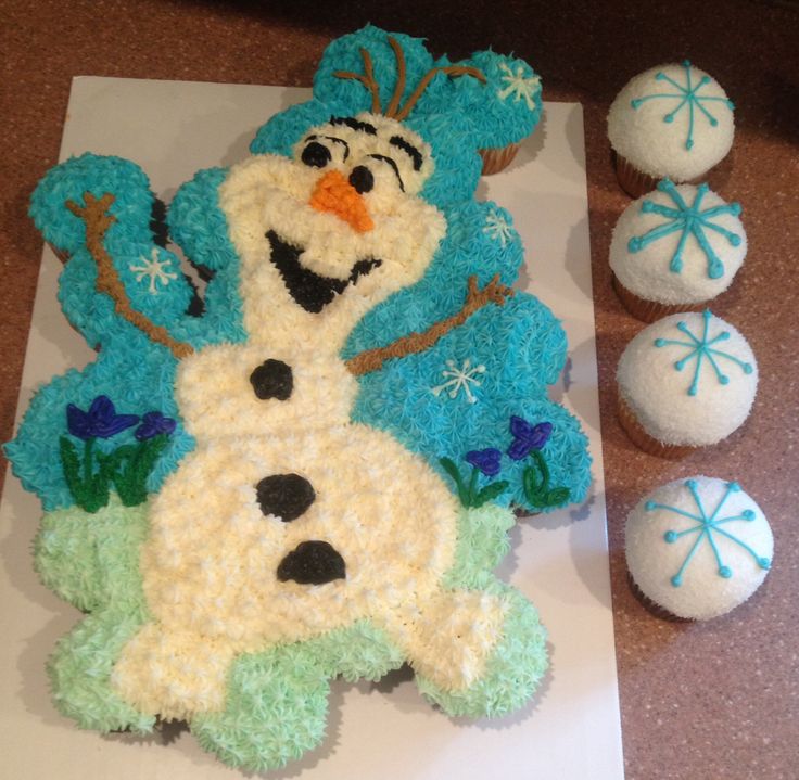 Olaf Cupcake Cake