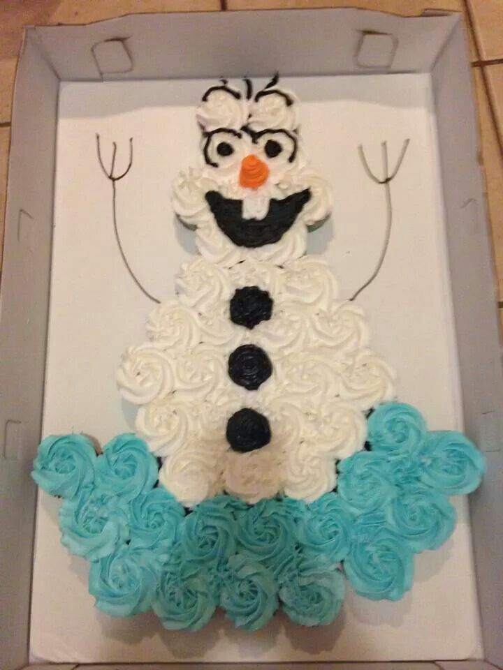 Olaf Frozen Cupcake Cake