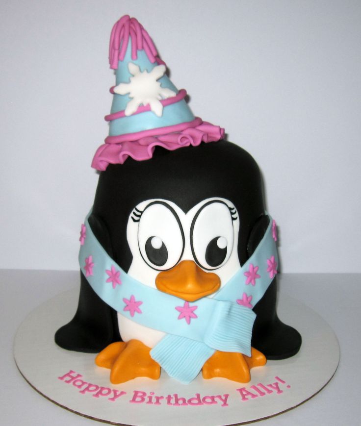 Penguin Birthday Cake