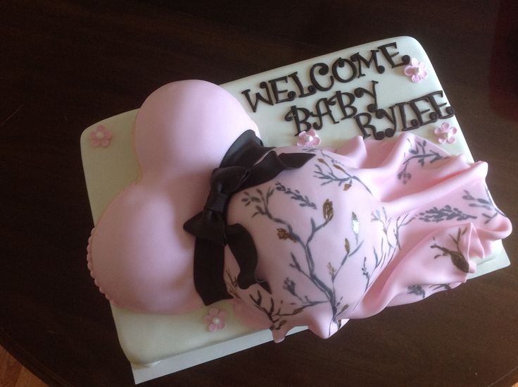 Pink Camo Baby Shower Cake