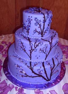 7 Photos of Brown And Purple Birthday Cakes