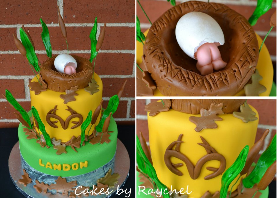 Realtree Camo Baby Shower Cake