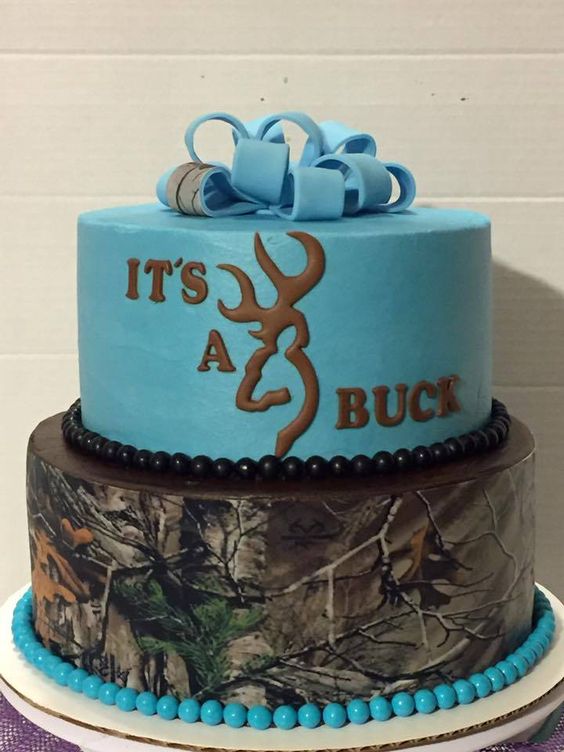 Realtree Camo Baby Shower Cake