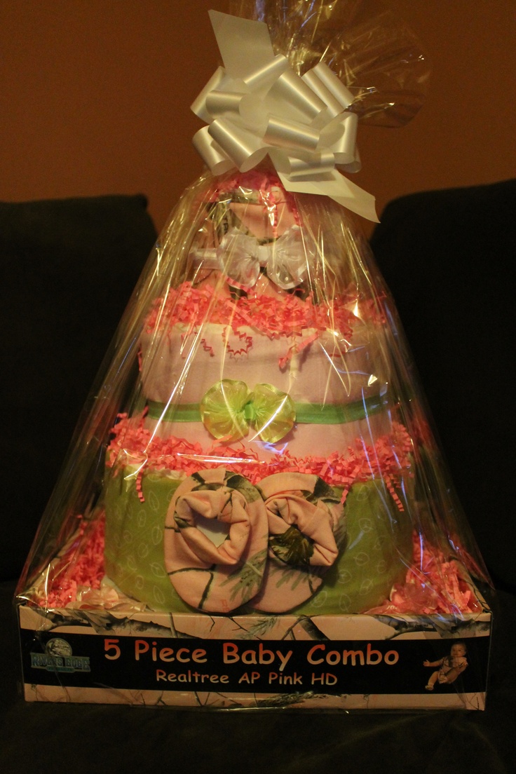 Realtree Pink Camo Baby Shower Cake