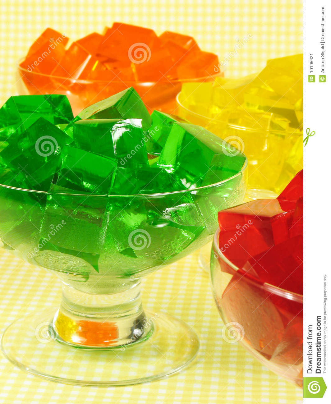 Red and Green Jello Dessert