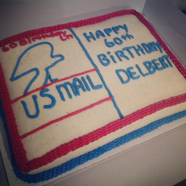 Retirement Cake Post Office Workers