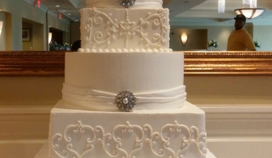 Round Square Wedding Cake