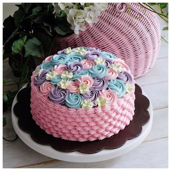 Simple Buttercream Birthday Cake Designs