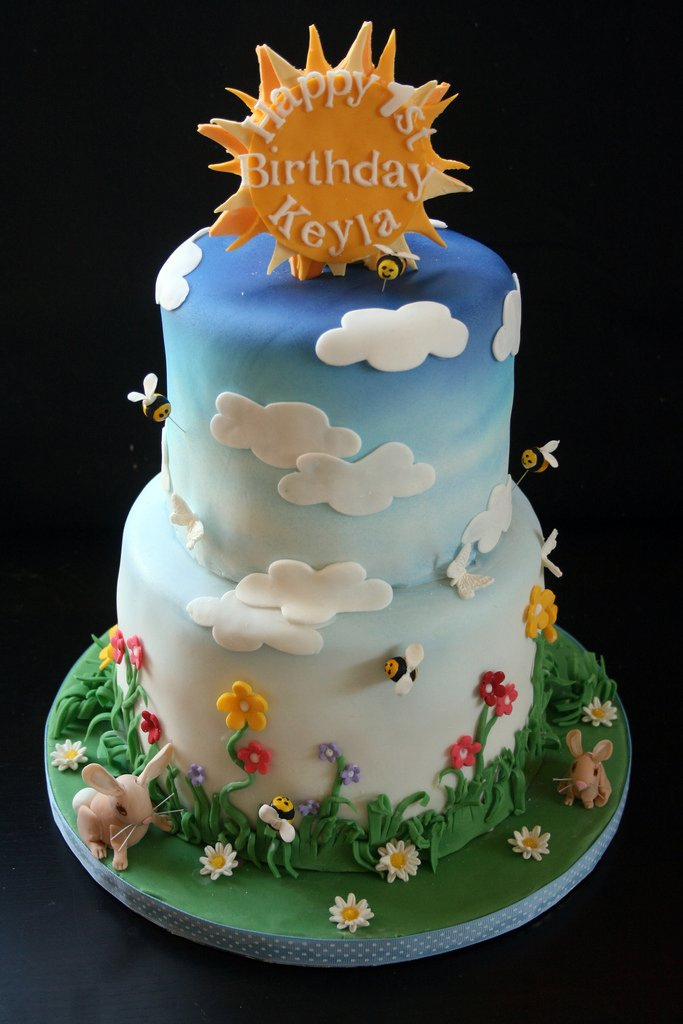 Spring Themed Birthday Cake