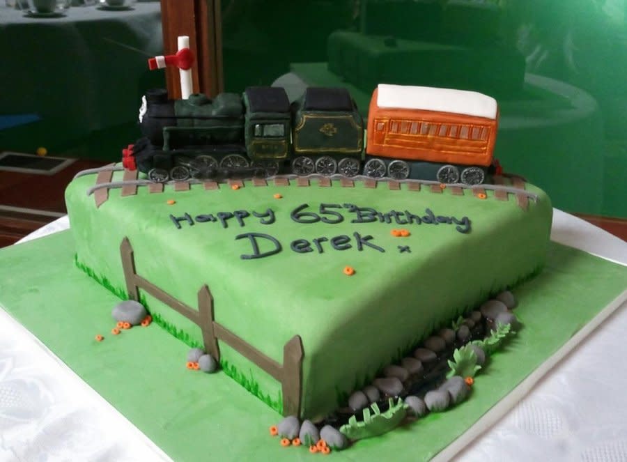 Steam Train Birthday Cake