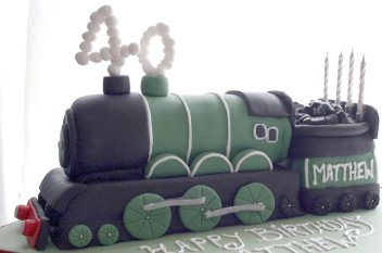 Steam Train Birthday Cake