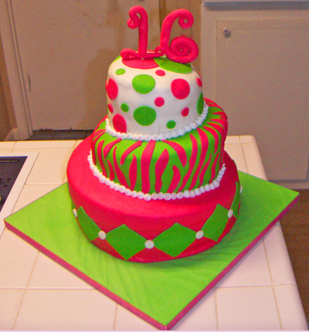 Sweet 16 Birthday Cake