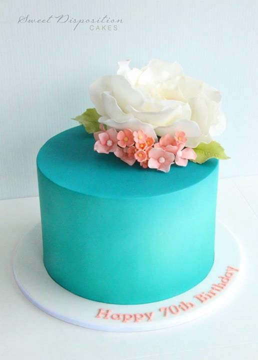 Turquoise Birthday Cake