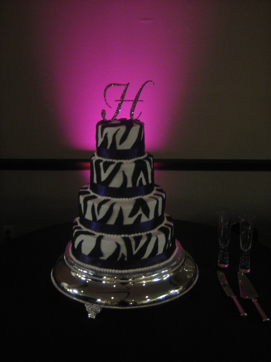 Zebra Stripe Fondant Cake