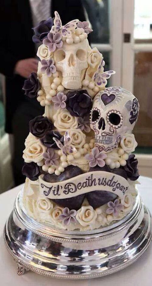 Awesome Skull Wedding Cake