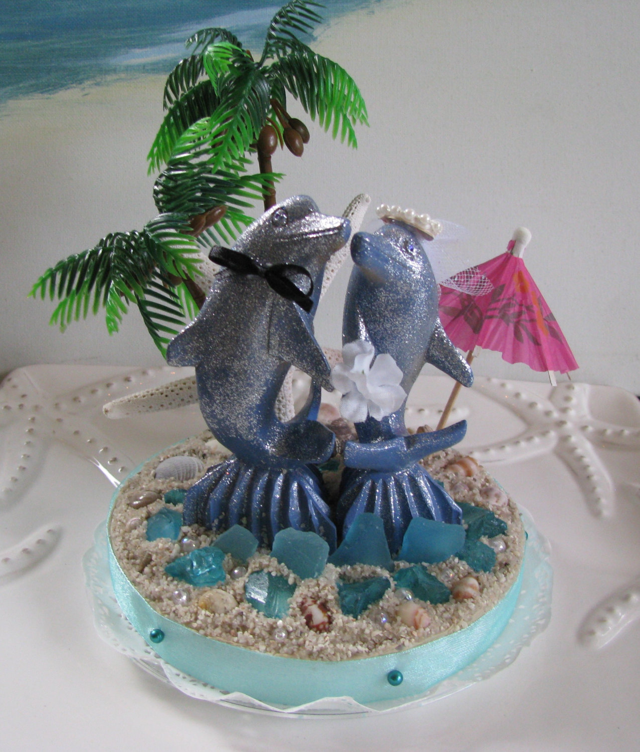 Beach Wedding Cake Topper