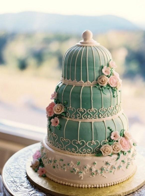 Bird Cage Wedding Cake