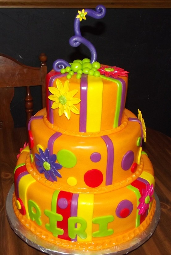 Bright Birthday Cake