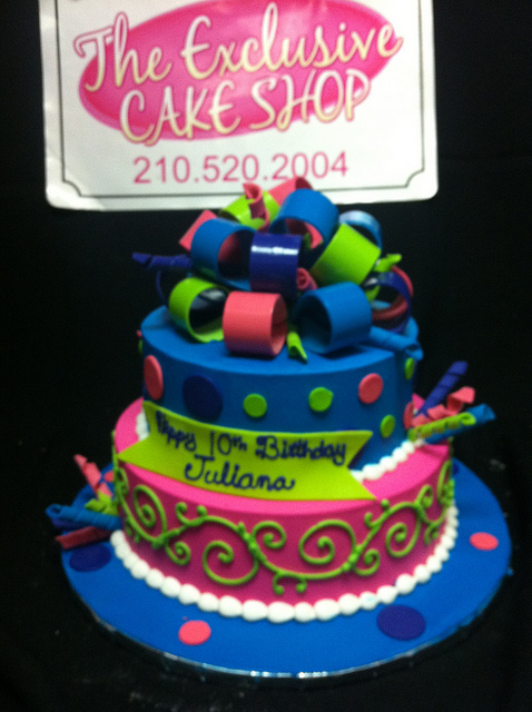 Bright Colors Birthday Cake