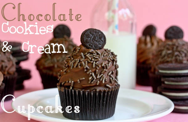 Chocolate Cookies and Cream Cupcakes