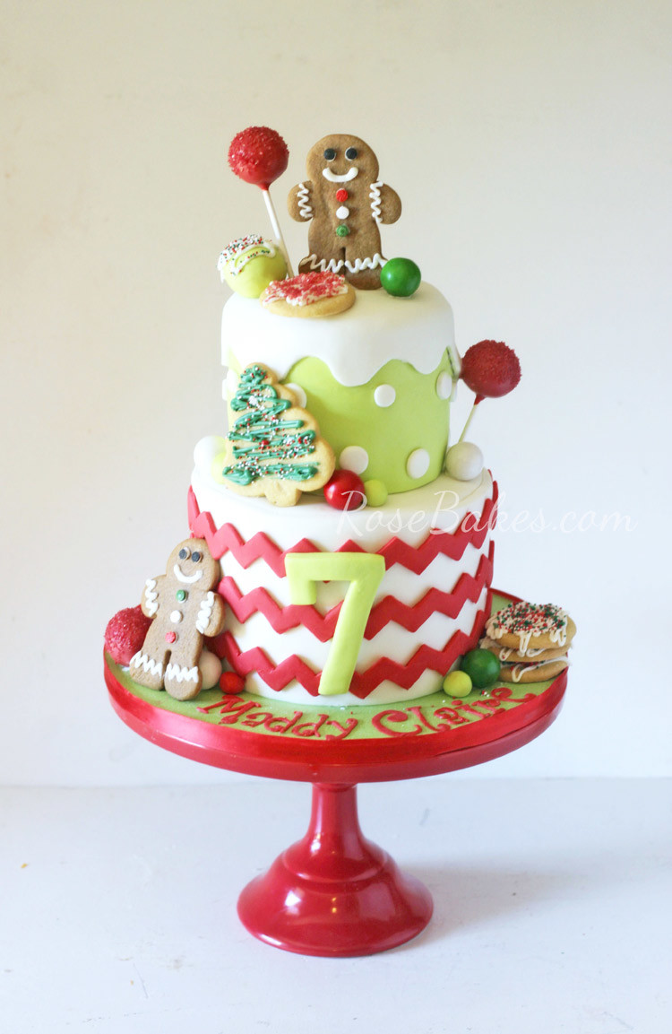 Christmas Cookie Birthday Cake