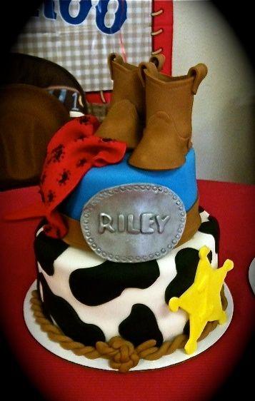 Cowboy First Birthday Cake