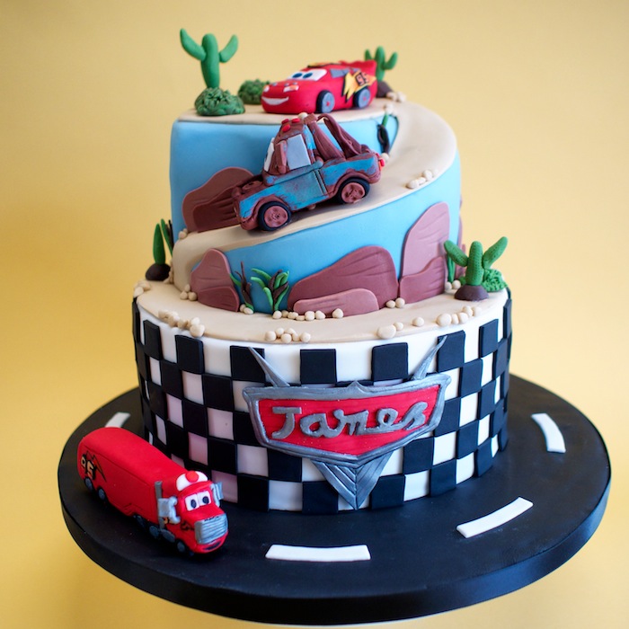 9 Cars Birthday Cakes For Boys 4 Photo - Race Car 4th Birthday Cake ...