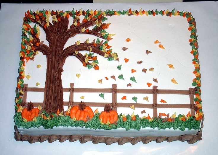 Fall Theme Cake