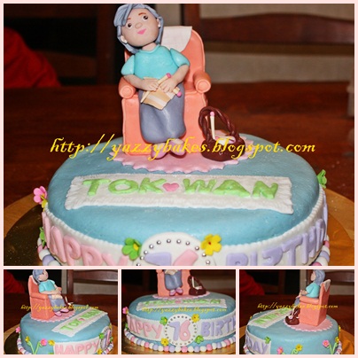 Fondant Birthday Cake for Grandma