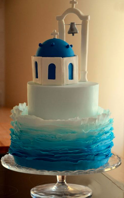 Greek Themed Birthday Cake