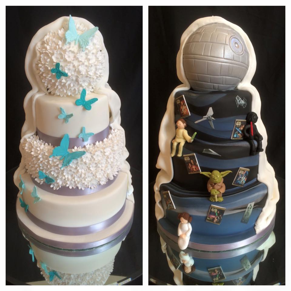 Half and Half Wedding Cake