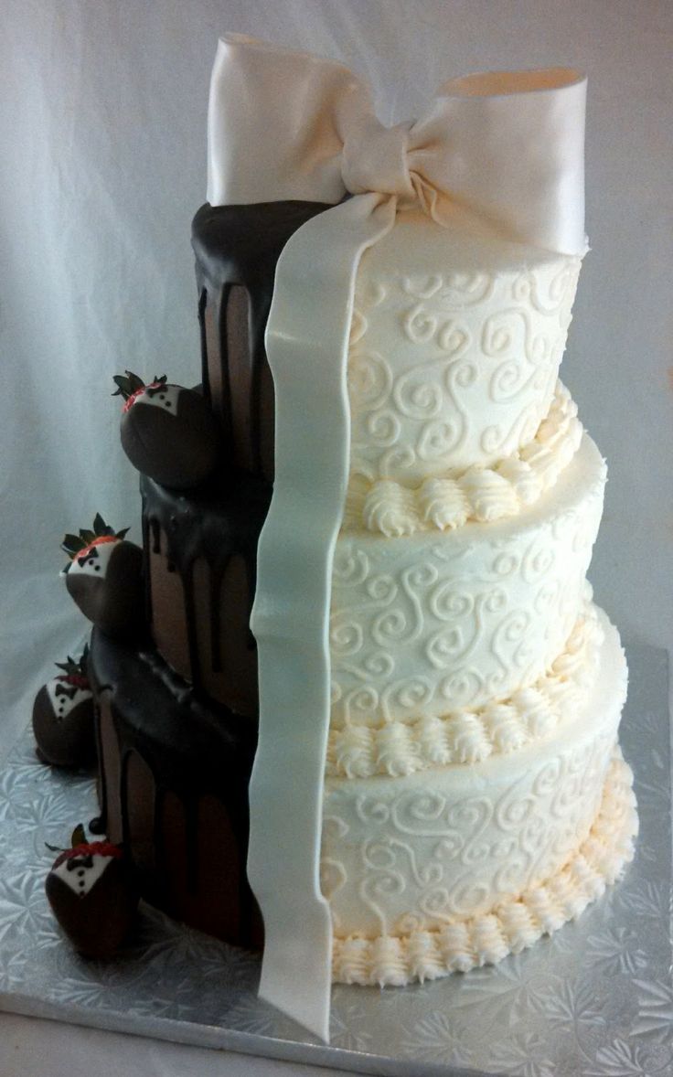 Half and Half Wedding Cake