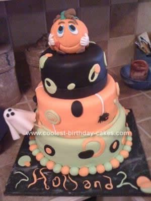 Halloween Pumpkin Birthday Cake